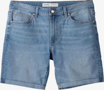 Bershka Regular Jeans in Blue: front