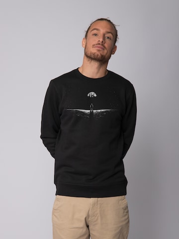 Felpa ' Lost in space ' di Watapparel in nero: frontale