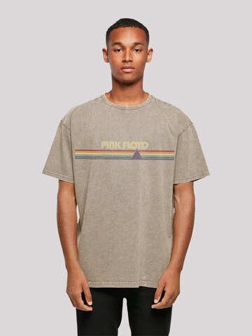 F4NT4STIC Shirt 'Pink Floyd Prism Retro Stripes' in Beige: front