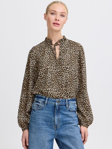 b.young Blouse 'FLIOMINA' in Bruin: voorkant