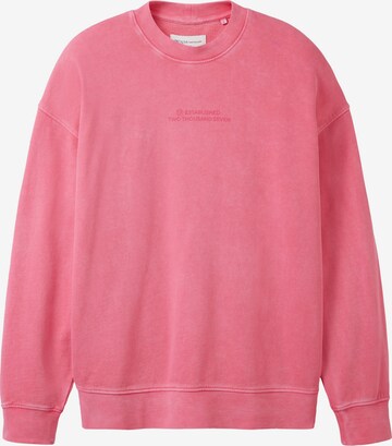 TOM TAILOR DENIM Sweatshirt in Pink: predná strana