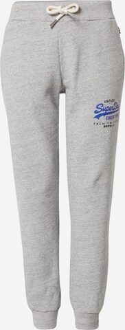 Superdry Tapered Pants 'Heritage' in Grey: front