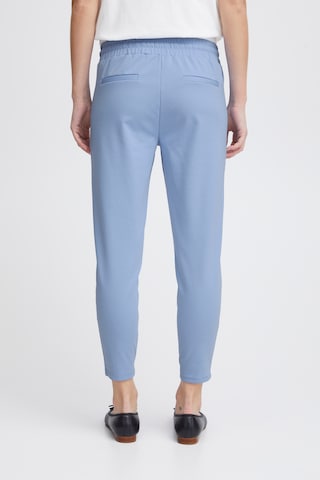 ICHI Slim fit Pleat-Front Pants 'KATE' in Blue