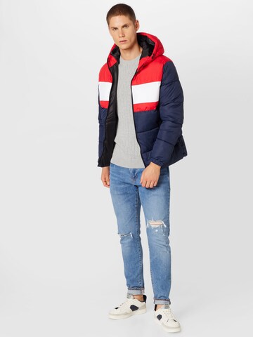 JACK & JONES Sweter 'DALLAS' w kolorze szary