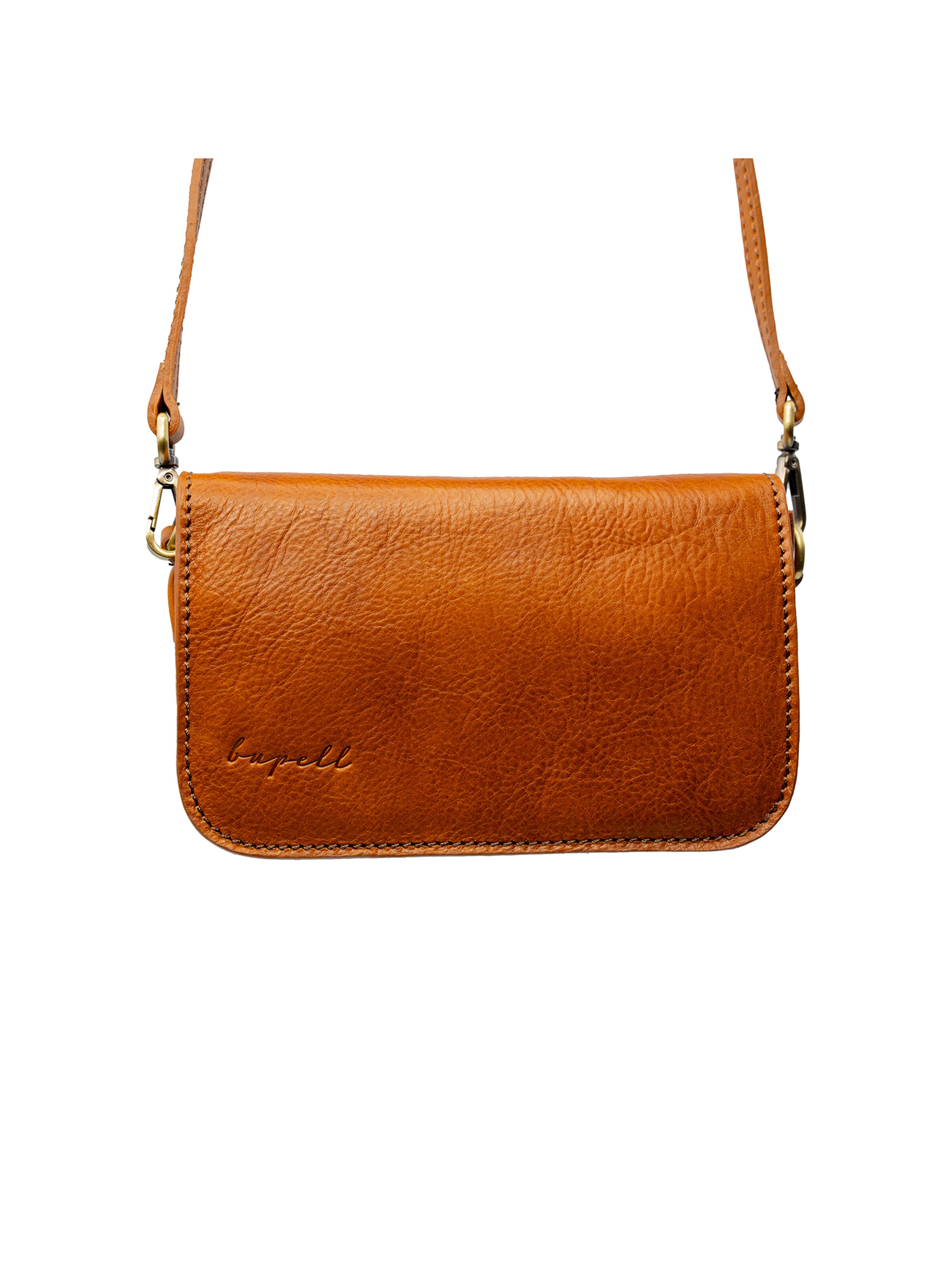 bupell Shoulder Bag 'Cinzia' in Brown: front
