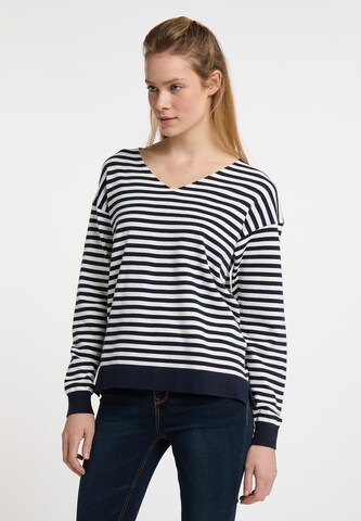 DreiMaster Maritim Sweater 'Takelage' in Blue: front