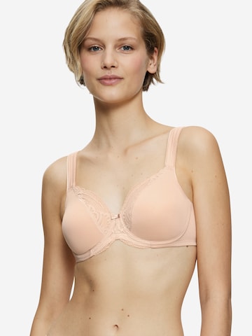 TRIUMPH Bra 'Modern Lace + Cotton' in Beige: front