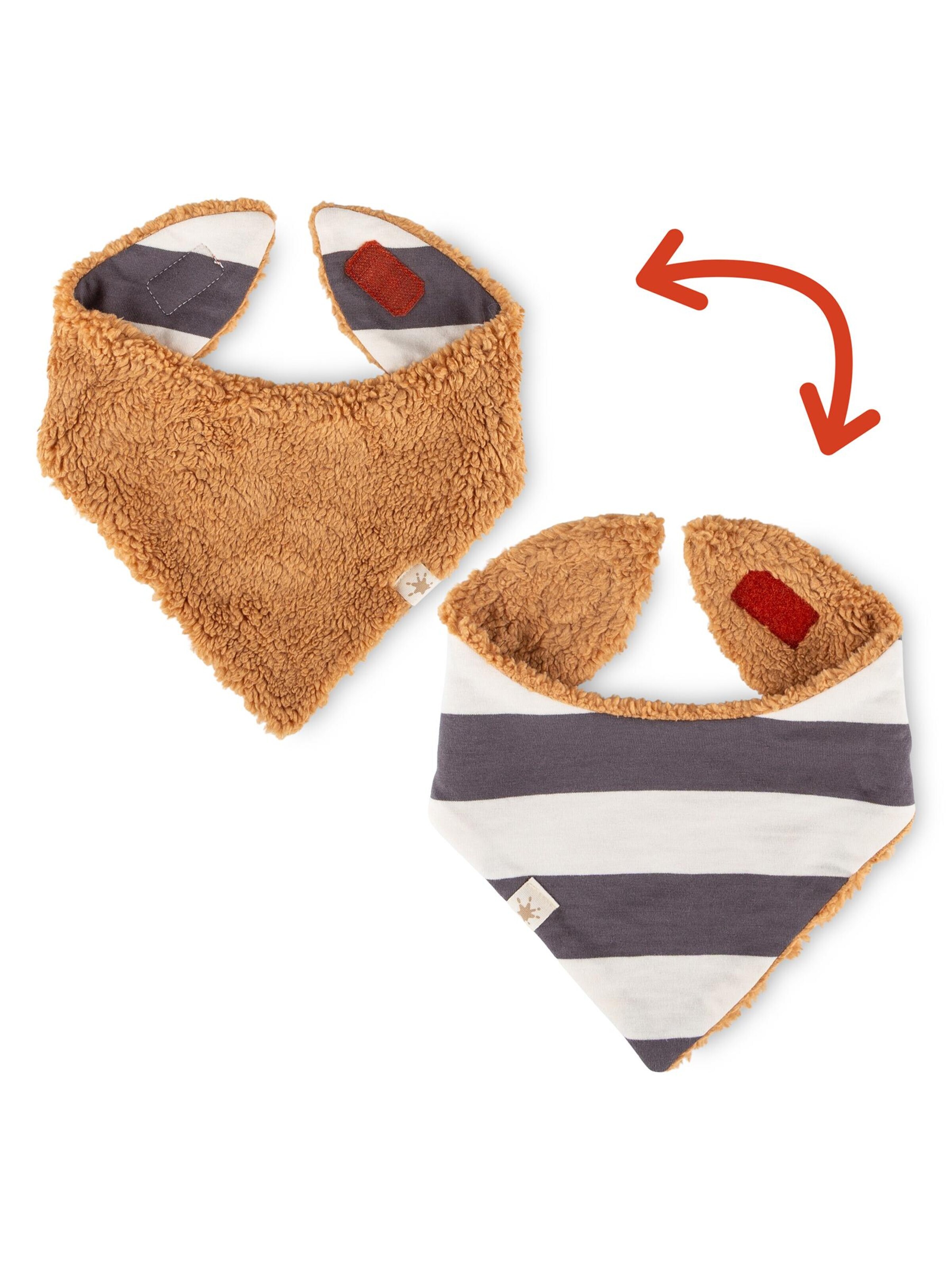 SIGIKID Scarf 'Wendehalstuch Winterbär' in Brown: front