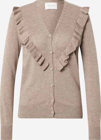 SISTERS POINT Knit Cardigan 'LOSA' in Beige: front
