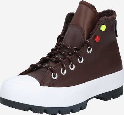 Sneaker înalt CONVERSE pe maro închis / alb, Vizualizare produs