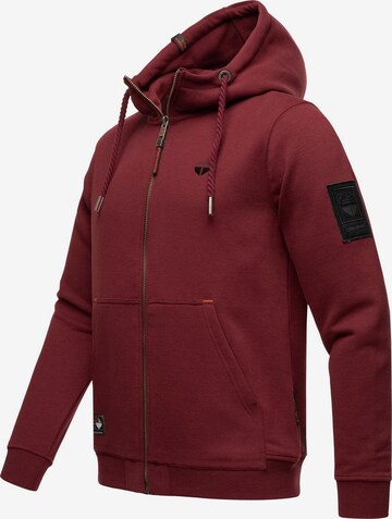 STONE HARBOUR - Sudadera con cremallera 'Jacobi' en rojo