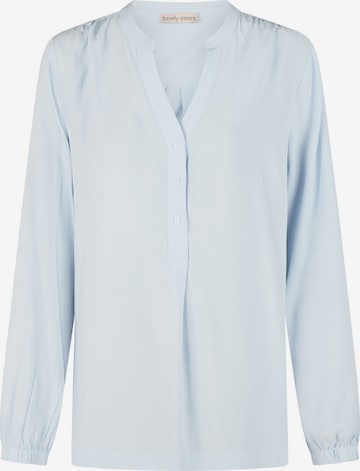 Lovely Sisters Blouse 'Mirella' in Blue: front