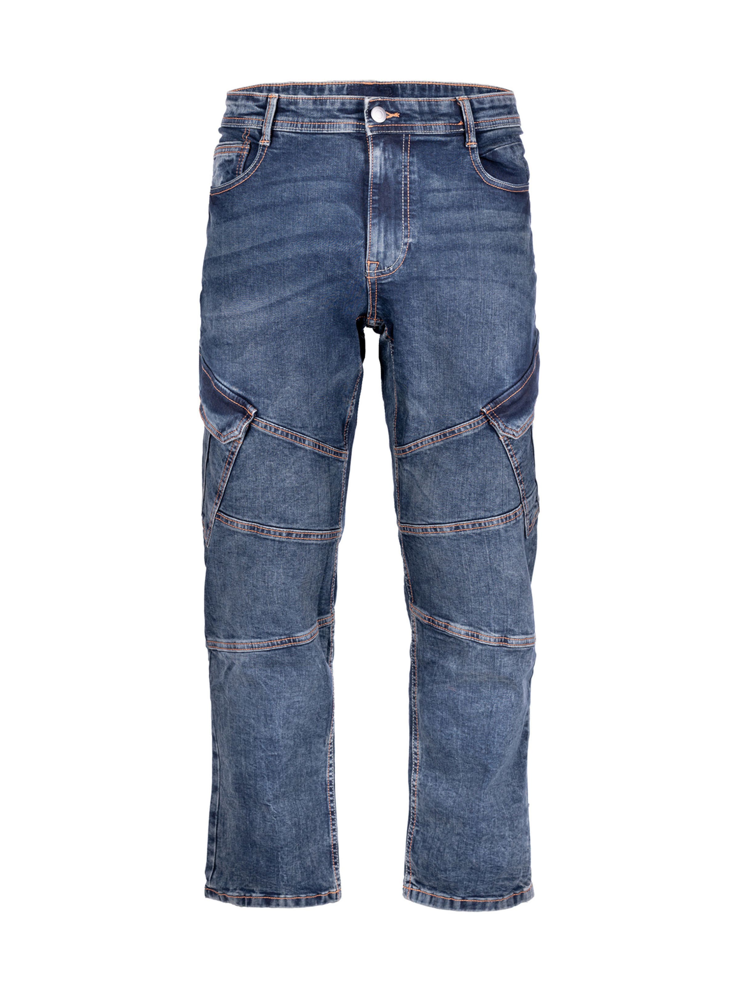 Mill&Tailor Regular Jeans ' 6 Pocket Cargo Style ' in Blau: Vorderseite