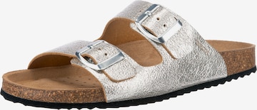 GEOX Mules in Silver: front