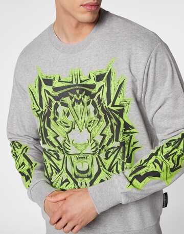 Sweat-shirt 'Thunder Tiger' Plein Sport en gris