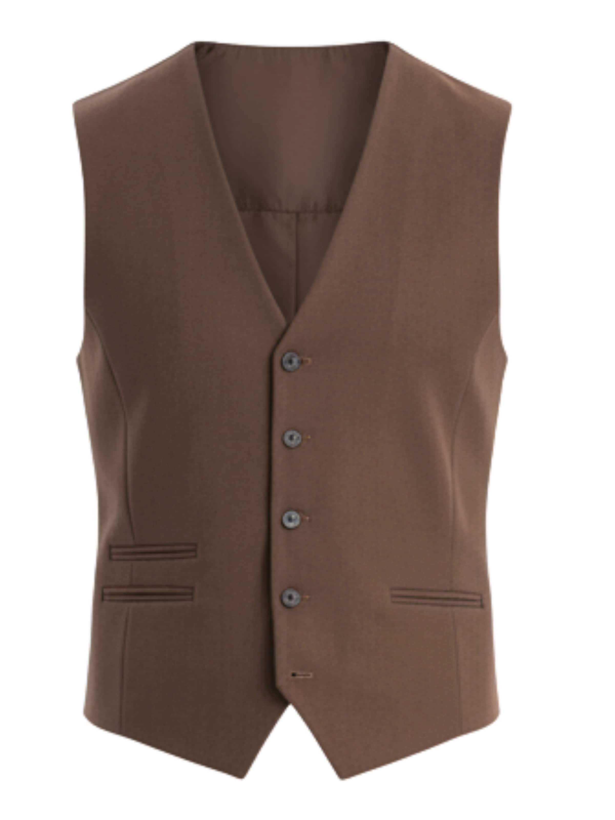 Ombre Vest 'OM-BLZV-0142' in Brown: front