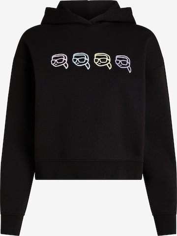 Karl Lagerfeld Sweatshirt 'Ikonik' in Zwart: voorkant