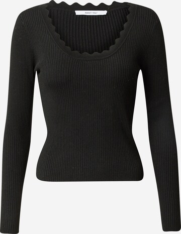 ABOUT YOU - Pullover 'Lisette' em preto: frente