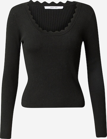 ABOUT YOU Sweater 'Lisette' in Black: front