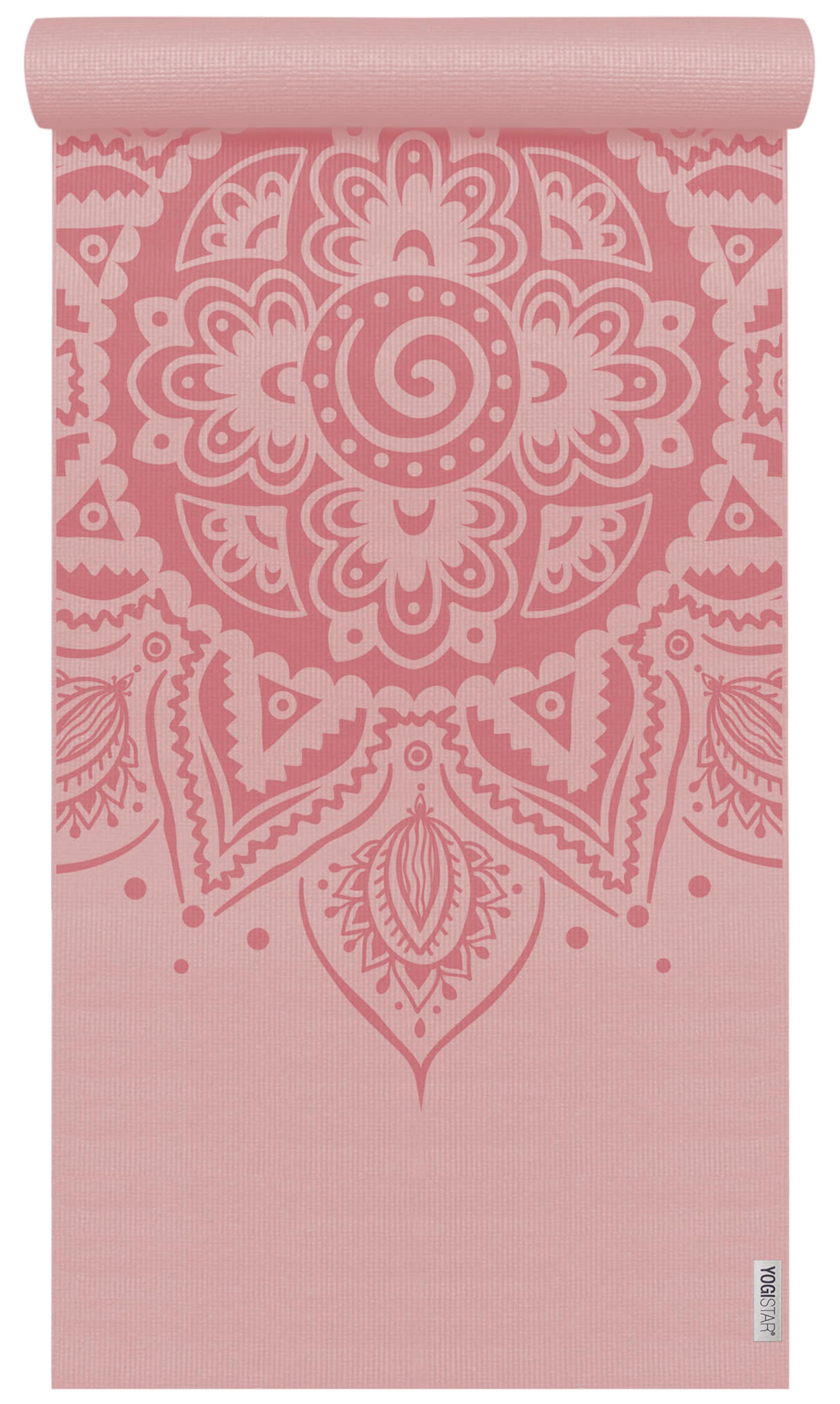 YOGISTAR.COM Yogamatte in Pink: Vorderseite