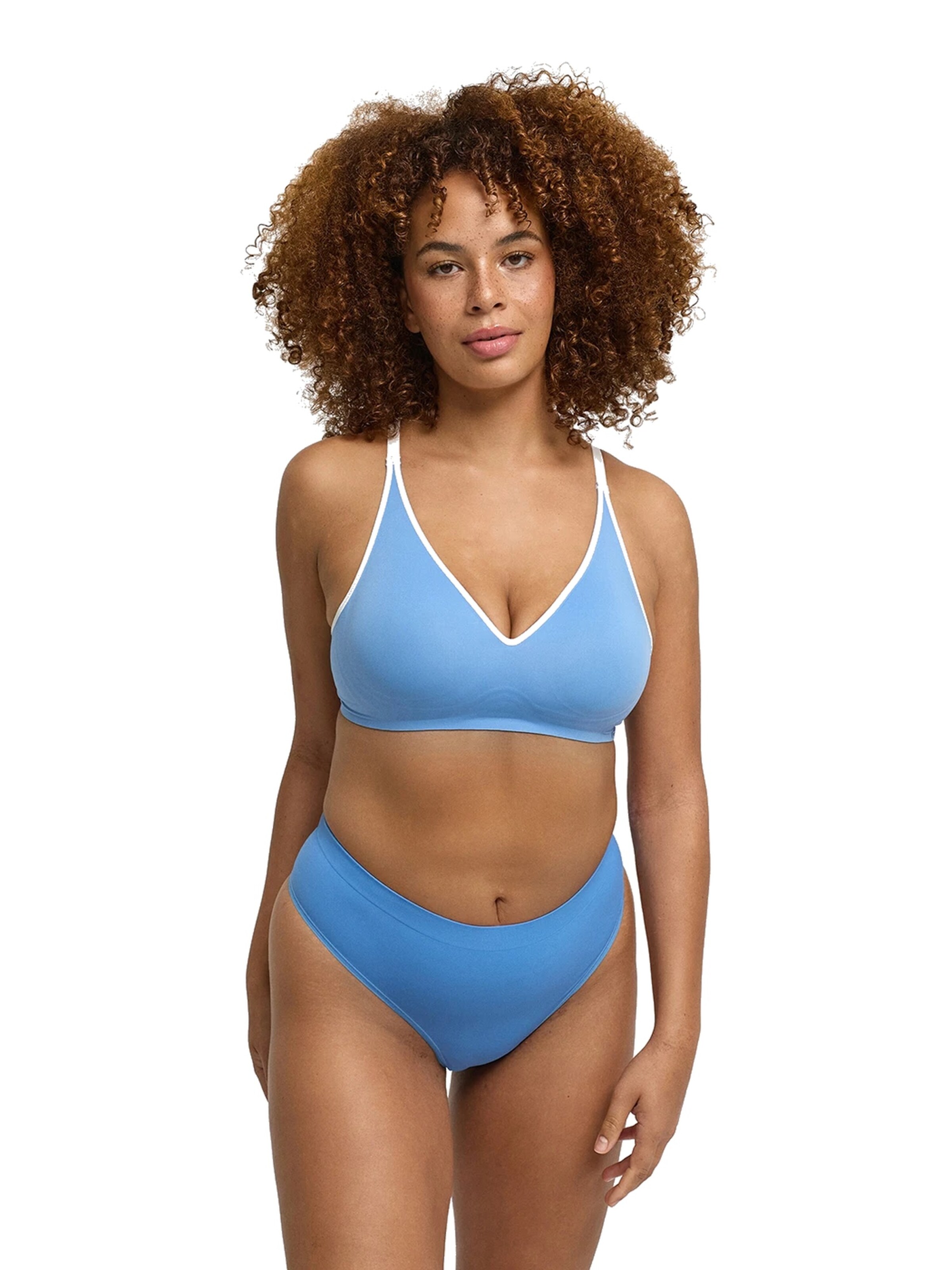 cfab (formerly creamy fabrics) - Push-up Sujetador 'Lined Comfort Push-Up BH' en azul: frente