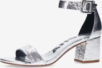 Sandales à lanières SACHA en argent : devant