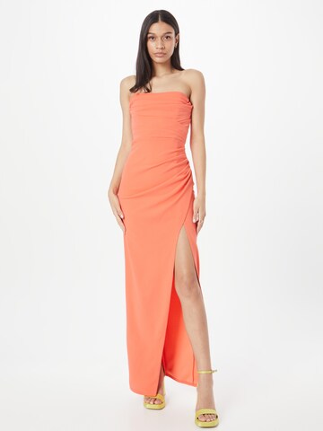 TFNC Společenské šaty 'GINA' – oranžová: přední strana