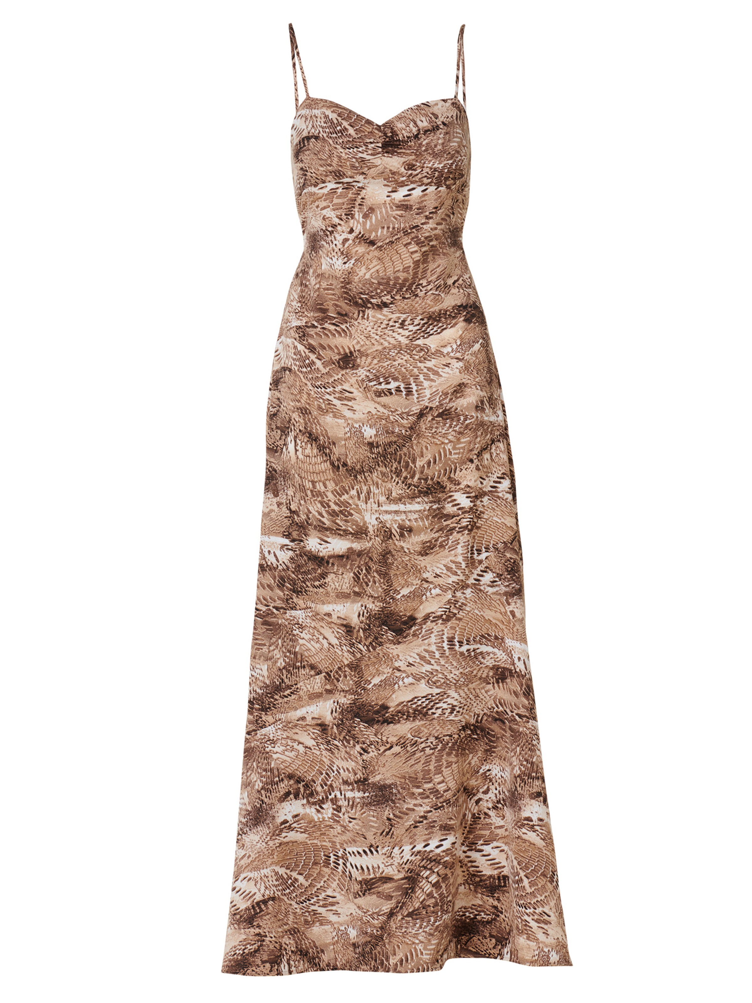 KOROSHI Лятна рокля в кафяво: отпред