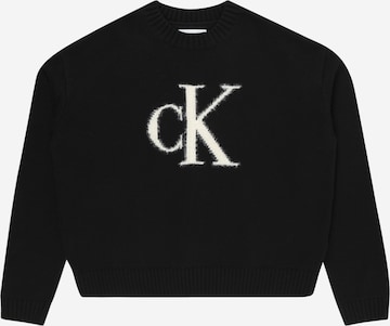 Pull-over Calvin Klein Jeans en noir : devant