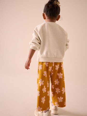 Next Wide Leg Hose 'Strukturiert' in Braun