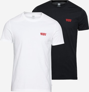 LEVI'S Koszulka '2PK CREWNECK GRAPHIC NEUTRALS' w kolorze czarny: przód