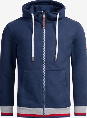 Alessandro Salvarini Zip-Up Hoodie in Blue: front