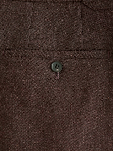 Next Slimfit Bandplooibroek in Bruin