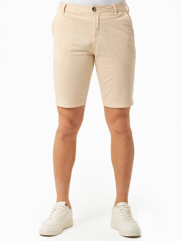 Organication Slimfit Shorts in Beige: Vorderseite