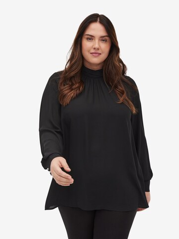 Zizzi Bluse 'XZULI' in Schwarz: predná strana