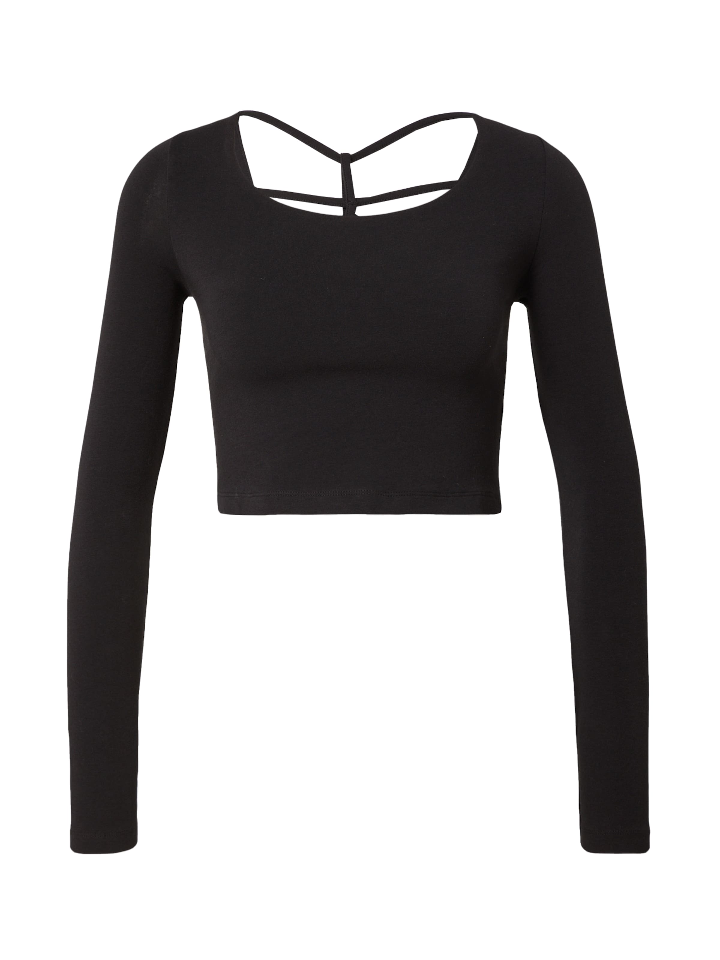 juoda ABOUT YOU Marškinėliai 'Ashley': priekis