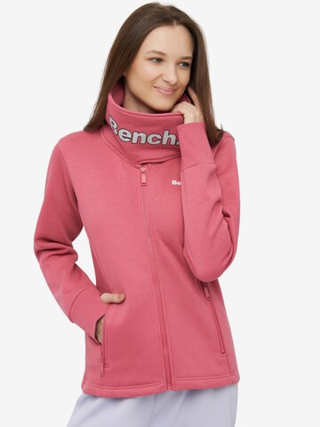 BENCH Sweatjacke 'Haylo' in Pink: predná strana