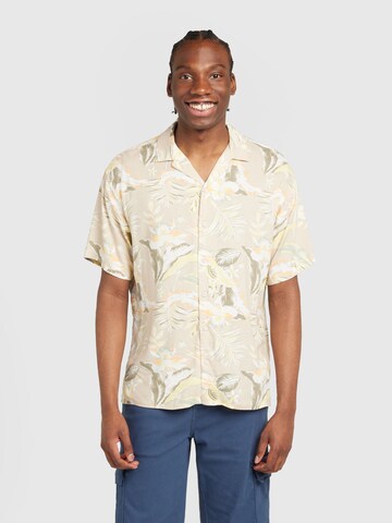 Coupe regular Chemise 'JEFF' JACK & JONES en beige : devant