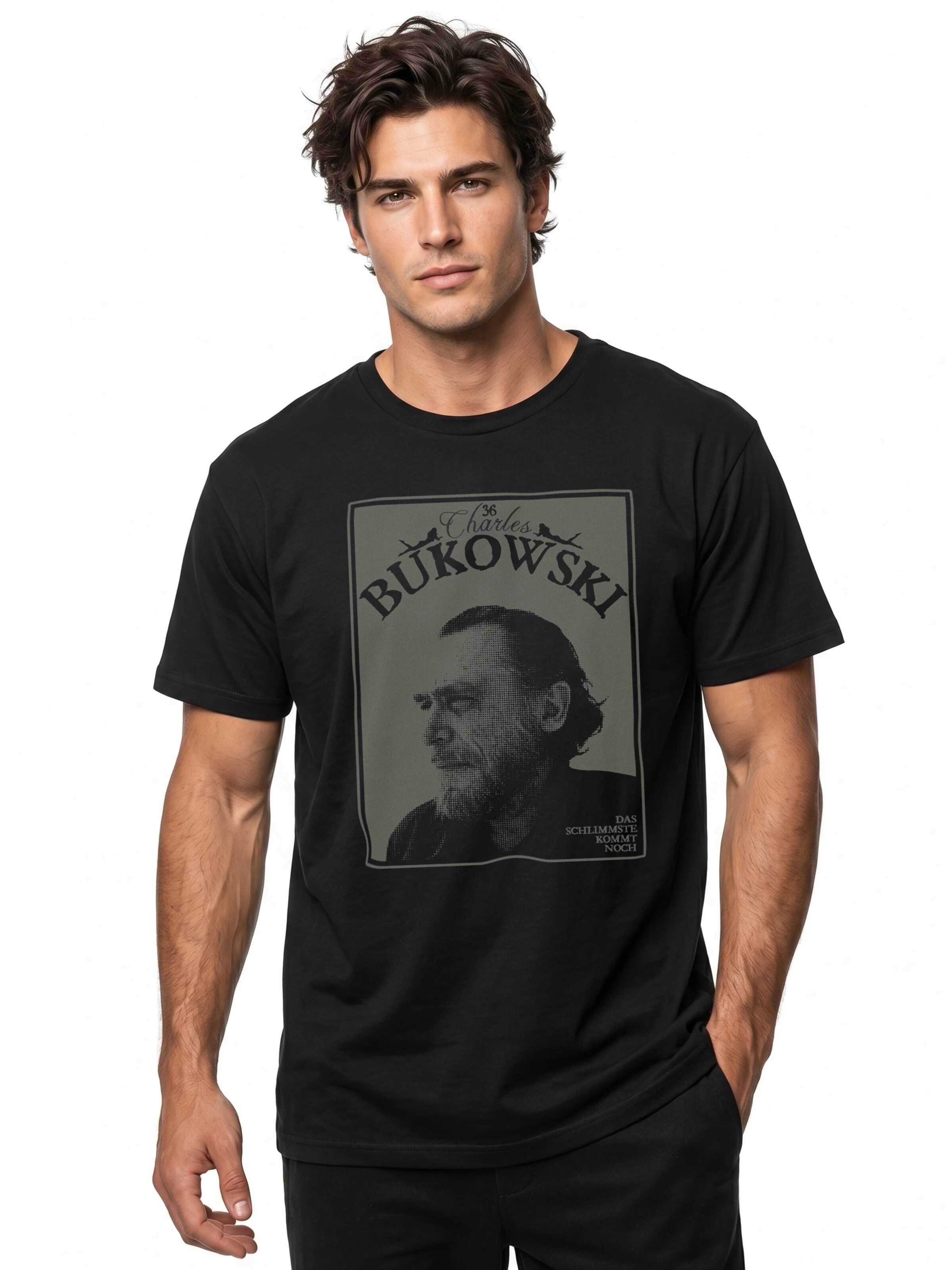 MAKAYA Shirt 'Das schlimmste' in Black: front