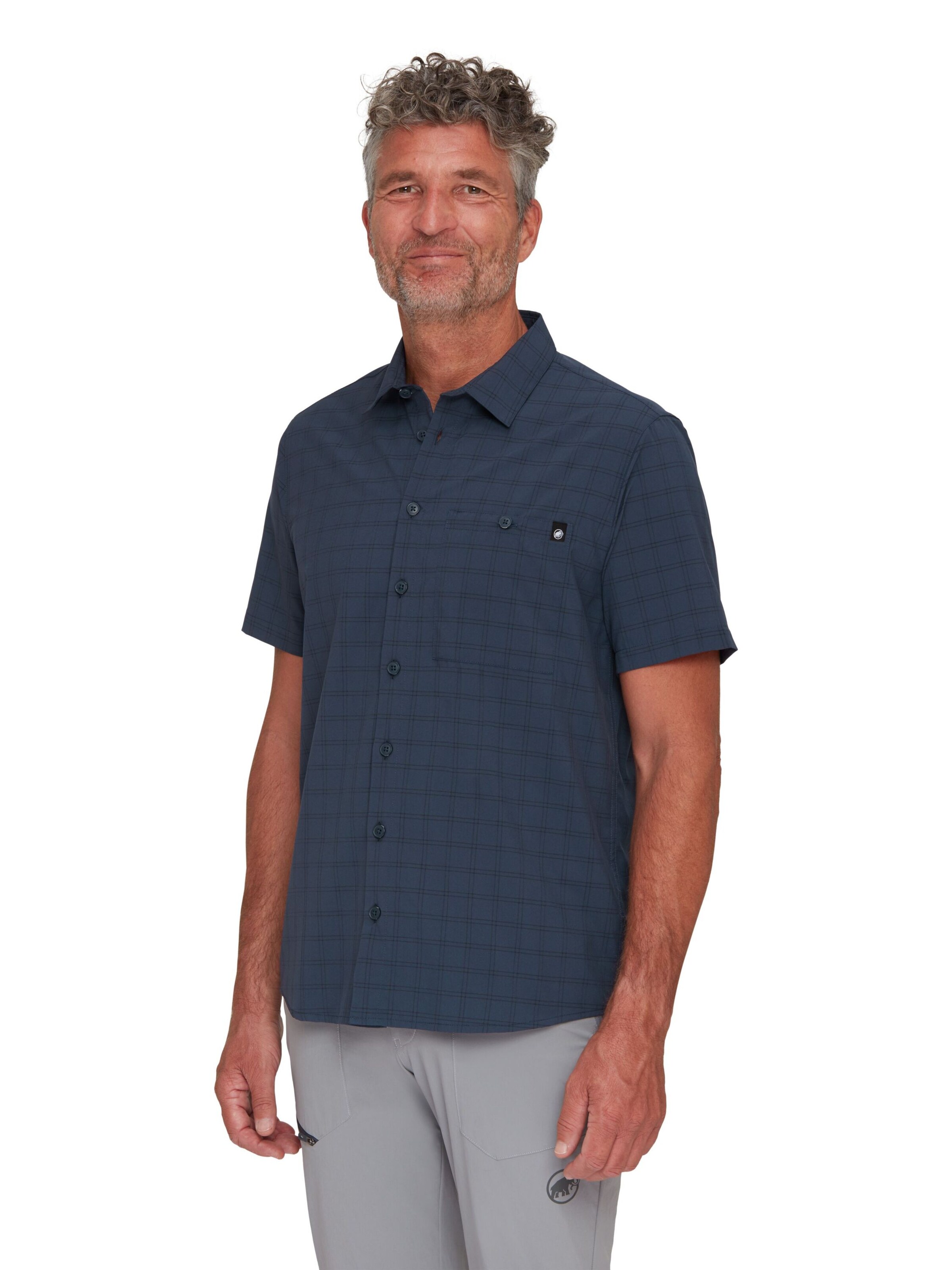 MAMMUT Regular Fit Funktionshemd 'Lenni' in Blau: Vorderseite