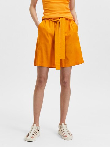 SELECTED FEMME Normalny krój Spodnie 'Gulia' w kolorze pomarańczowy: przód