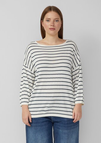 Pull-over QS en beige : devant