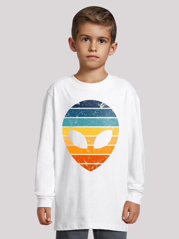 F4NT4STIC Shirt 'Alien Sonnenuntergang Retro' in White: front