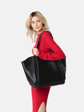 L37 HANDMADE SHOESShopper torba 'BIG BIG WORLD NEW' - crna boja