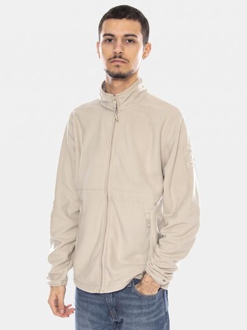 TIMBERLAND Sweat jacket 'Full Zip Polar Fleece -- Men's Zip-Up Sweatshirt Beige Men's' in Beige: front