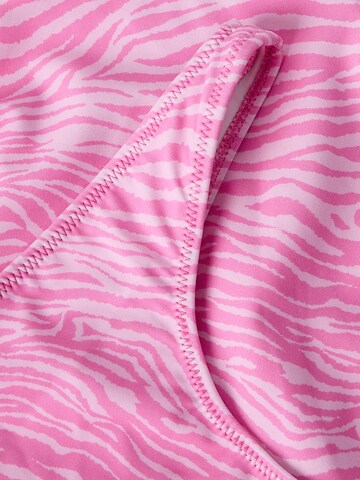 NAME IT Bustier Bikini 'NKFZAnimal' i pink
