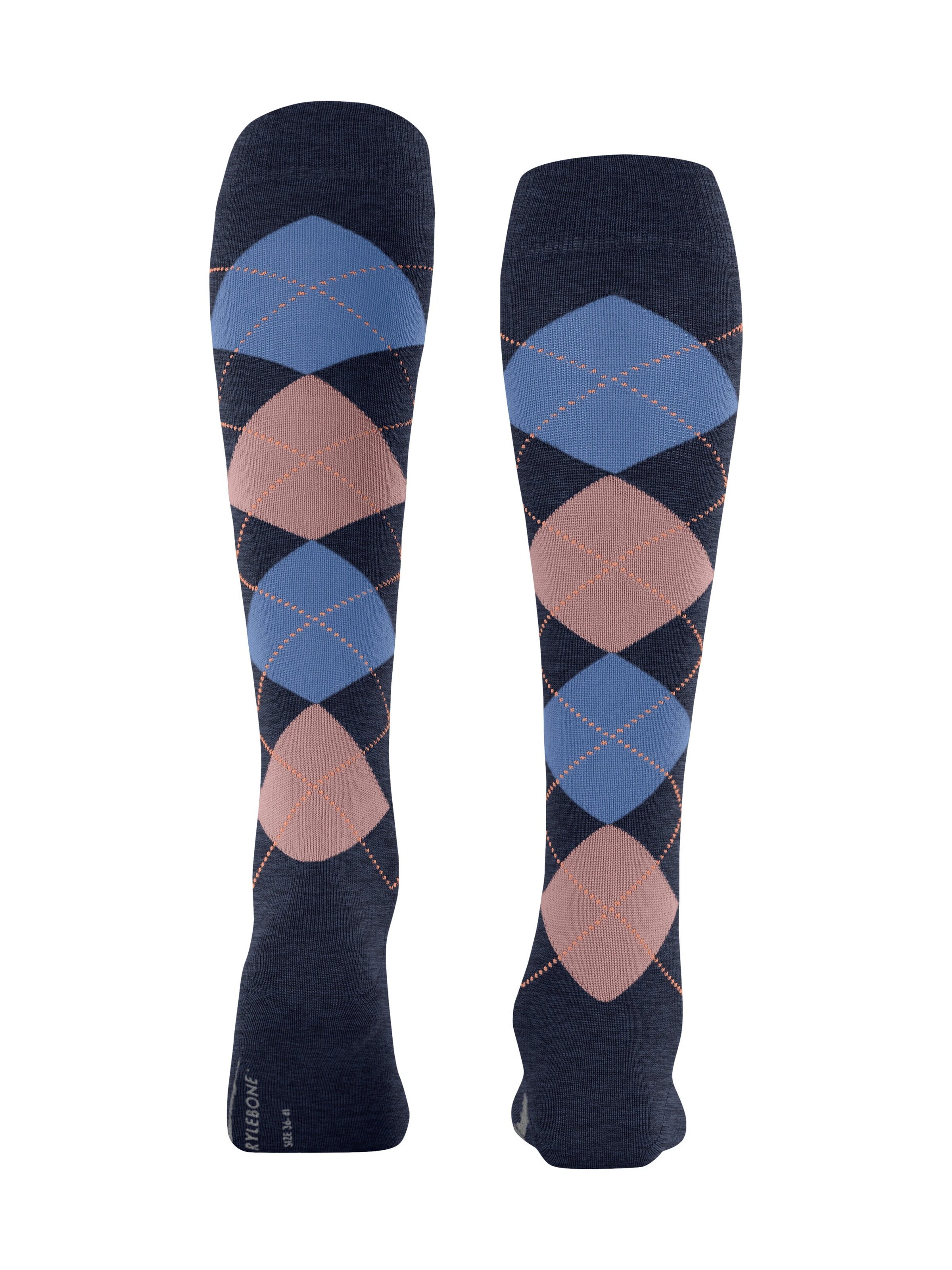 BURLINGTON Over the Knee Socks 'Marylebone' in Blue