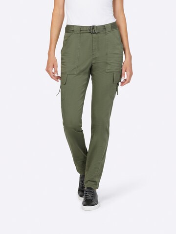 heine - regular Pantalón cargo en verde: frente