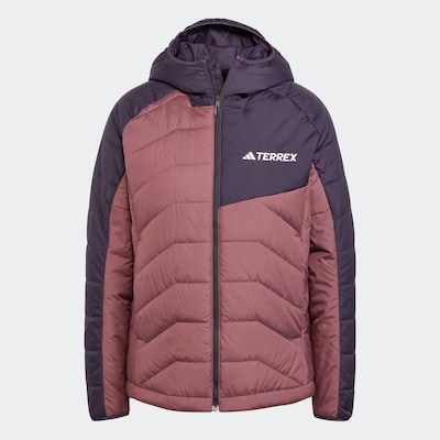 ADIDAS TERREX Outdoorjacke in dunkellila / altrosa / weiß, Produktansicht