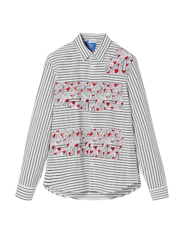 Desigual Regular fit Button Up Shirt in White: front